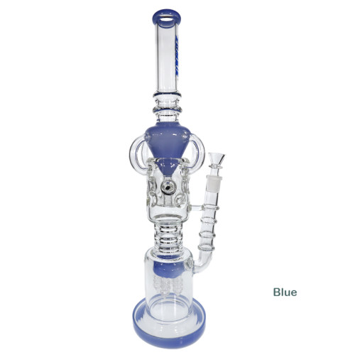 18 INCH ZOMBIE GLASS FUNNEL TOP WITH SWISS PERCOLATOR GLASS WATER PIPE 1132GM         